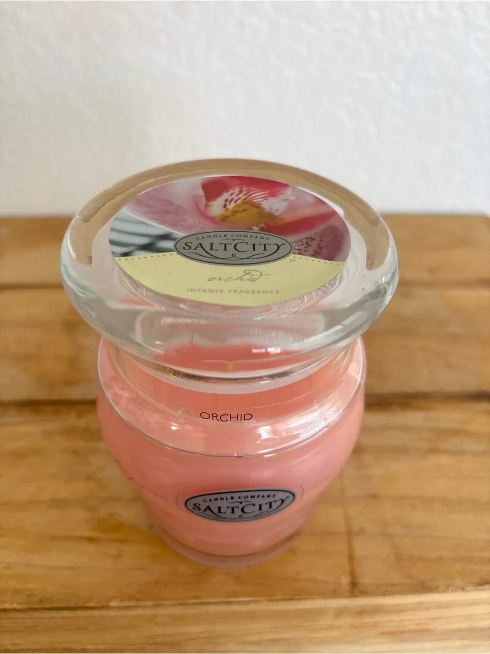 Salt City Candle Company ORCHID Scented Jar Candle 16oz Pink Rare Discontinued